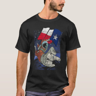 Camiseta Astronauta de la bandera texana de Texas