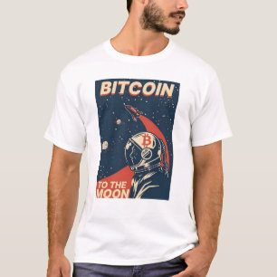 Camiseta Astronauta de la criptografía de BITCOIN a la luna