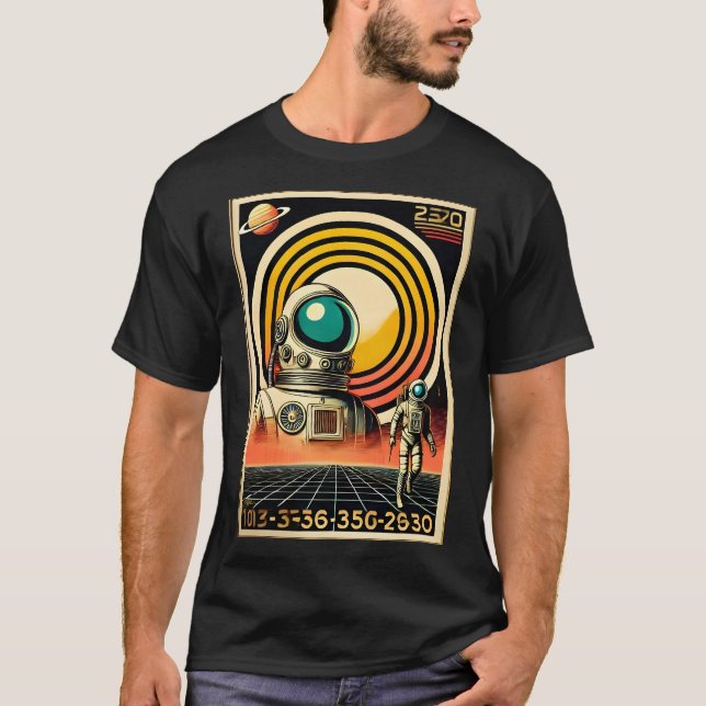 Camiseta Astronauta de la era espacial de mediados del sigl (Anverso)