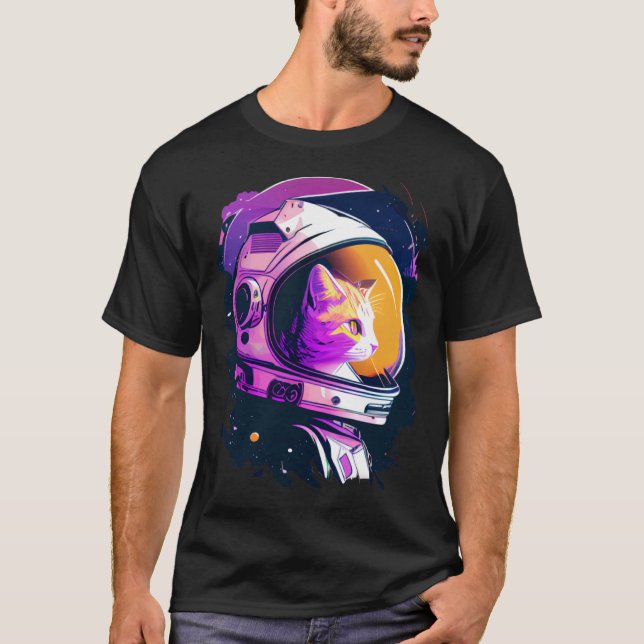 Camiseta Astronauta de la estética del espacio de vaporwave (Anverso)