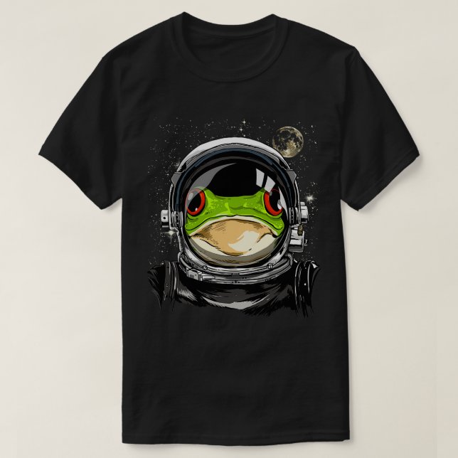 Camiseta Astronauta de la exploración espacial de rana Astr (Diseño del anverso)