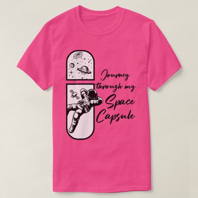 Camiseta Astronauta de la Galaxia de la ciencia de la cápsu (Diseño del anverso)