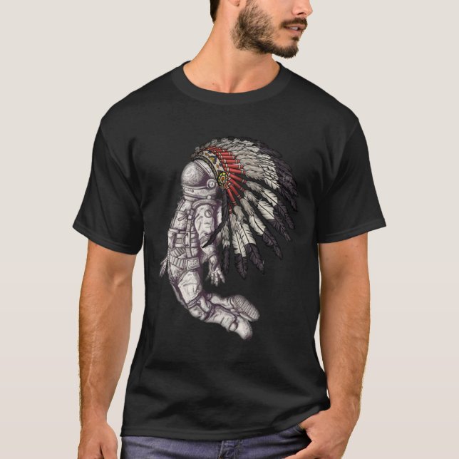 Camiseta Astronauta de la herencia nativa estadounidense (Anverso)
