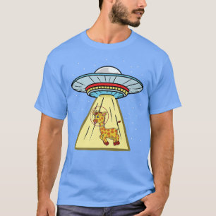 Camiseta Astronauta de la jirafa de secuestro de Ufo