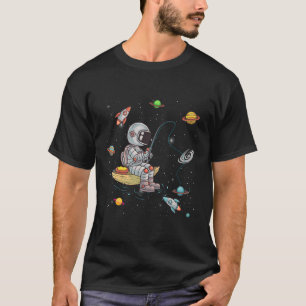 Camiseta Astronauta de la pesca de la galaxia Spaceman Cosm