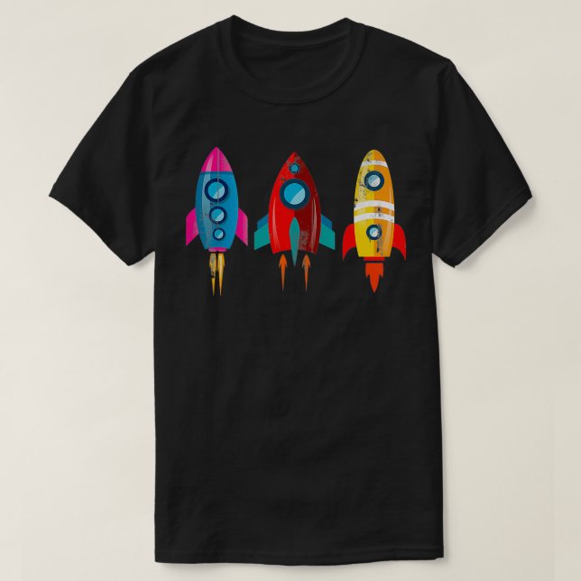 Camiseta Astronauta de los buques de cohetes (Diseño del anverso)