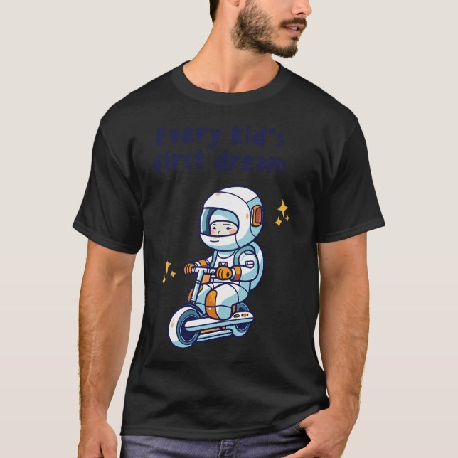 Camiseta Astronauta de los sueños de infancia (Anverso)