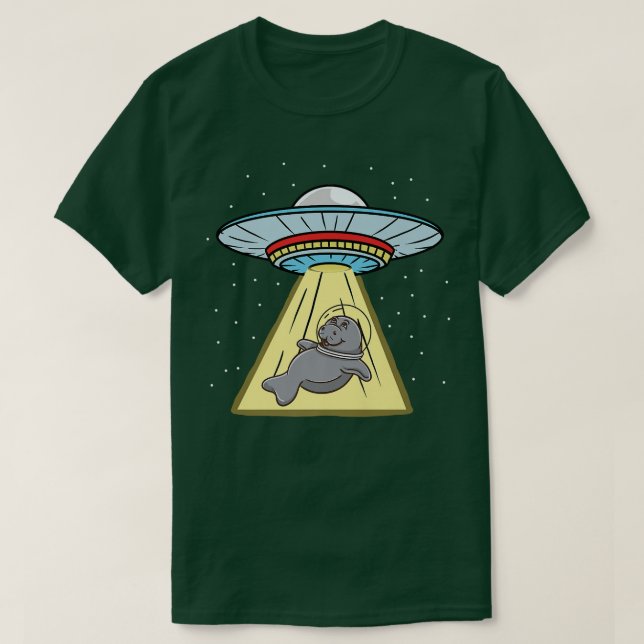 Camiseta Astronauta de Manatee de secuestro de Ufo (Diseño del anverso)