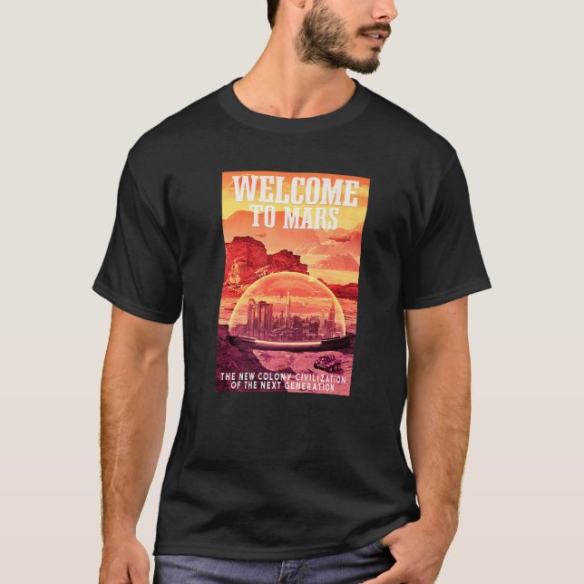Camiseta Astronauta de Marte Bienvenido a Marte (Anverso)