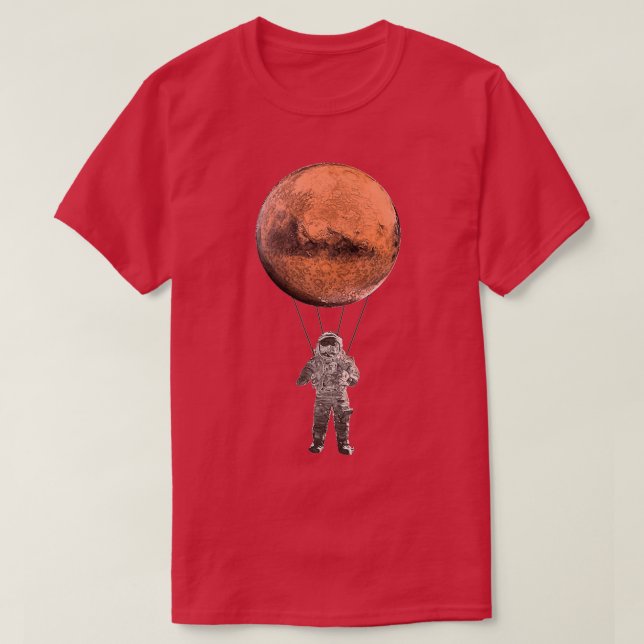 Camiseta Astronauta de Marte Paracaidismo espacial (Diseño del anverso)