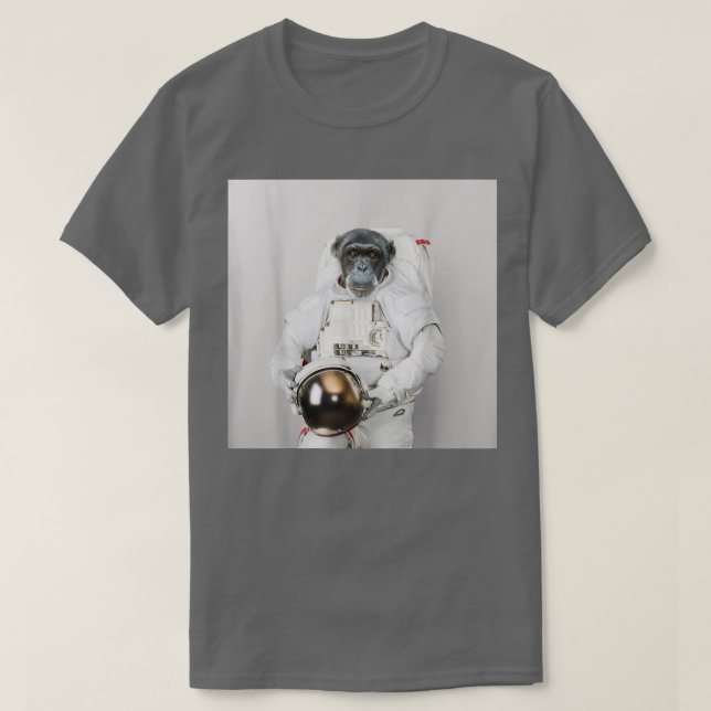 Camiseta Astronauta de mono con traje espacial y casco (Diseño del anverso)