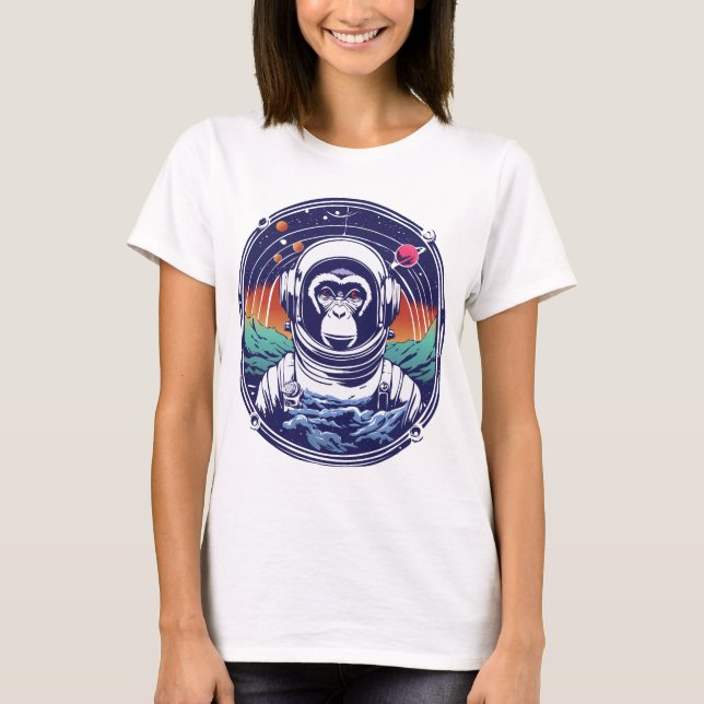 Camiseta Astronauta de mono espacial (Anverso)