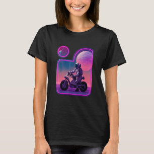 Camiseta Astronauta de motociclismo Espacio Futurista Exp