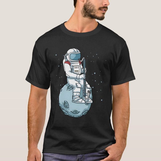 Camiseta Astronauta de música jazz Bass Clarinet (Anverso)