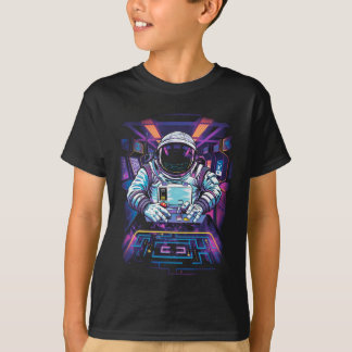 Camiseta Astronauta de neón Gráfico de exploración espacial