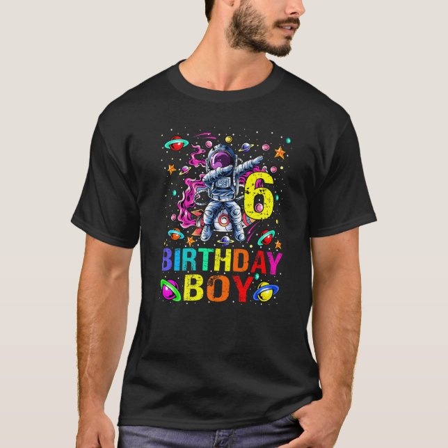 Camiseta Astronauta de niño de 6 años 6to cumpleaños Boy Sp (Anverso)