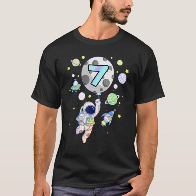 Camiseta Astronauta de niño de 7 años de edad 7th B Da (Anverso)