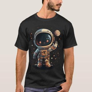 Camiseta Astronauta de ondeo suave