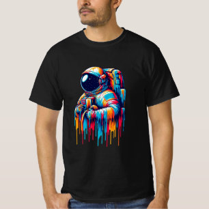 Camiseta Astronauta de Paint Drip