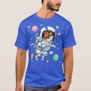 Camiseta Astronauta De Perro bulldog En El Espacio Chicas D