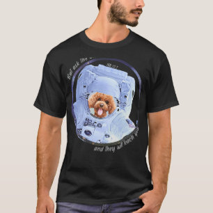 Camiseta Astronauta De Perro De Poodle En La Biblia Espacia