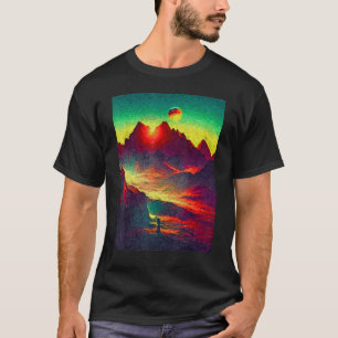 Camiseta Astronauta de pintura acrílica sobre la Tierra Ext