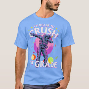 Camiseta Astronauta de primer grado de Dabbing de vuelta a
