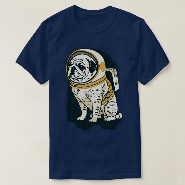 Camiseta Astronauta de Pug (Diseño del anverso)