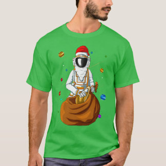 Camiseta Astronauta de Santa Claus Navidades de Navidad