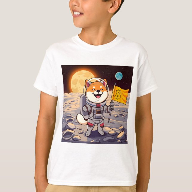 Camiseta Astronauta de Shiba Inu Bitcoin T-Shirt (Anverso)