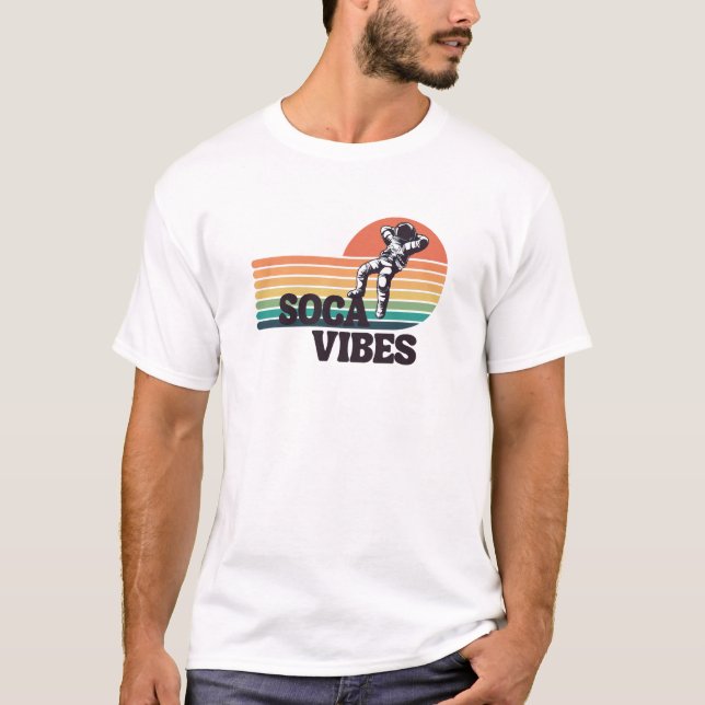 Camiseta Astronauta de Soca Vibes (Anverso)