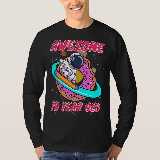 Camiseta Astronauta De Space Boy A 10 Años De Edad (Anverso)