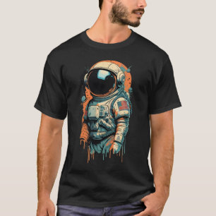 Camiseta Astronauta de superhéroe cómico que protege la Tie