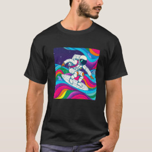 Camiseta Astronauta de surf Hang 10 Galaxy board Surfer U