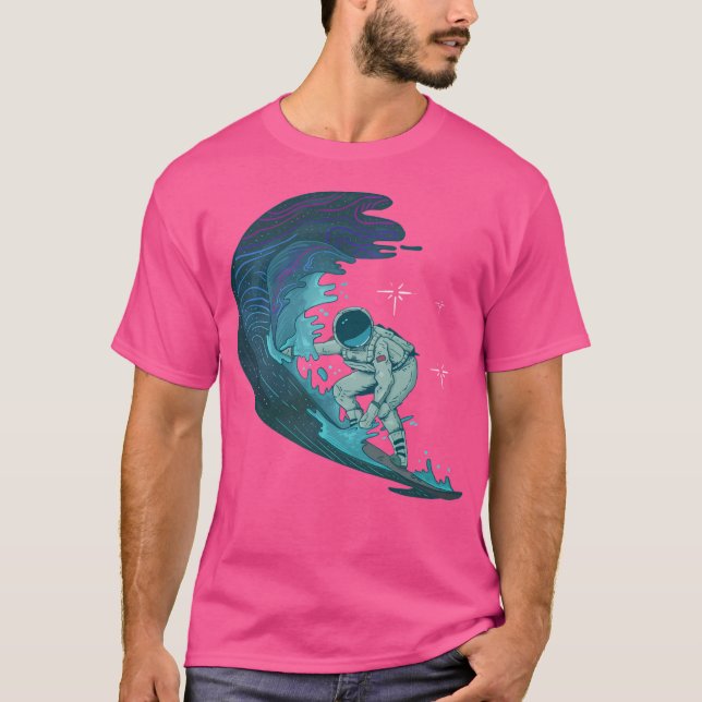 Camiseta Astronauta de Surfing Espacial (Anverso)
