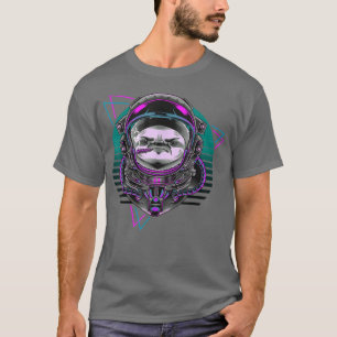 Camiseta Astronauta de vaporwave Synthwave 80 Art Sloth Ret