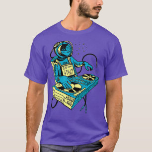 Camiseta Astronauta de viajes espaciales de época - DJ en e