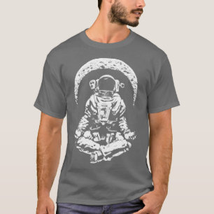 Camiseta Astronauta de yoga Crescent Moon Space Science Zen