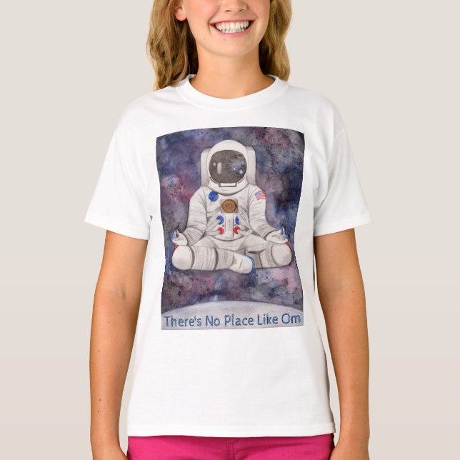 Camiseta Astronauta de yoga infantil no hay lugar como cami (Anverso)