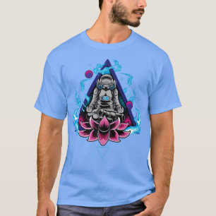 Camiseta Astronauta de Yoga Meditación Cosmonauta Luna Espa
