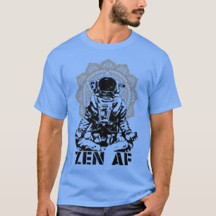 Camiseta Astronauta de yoga Zen AF Gracioso Mandala Meditac