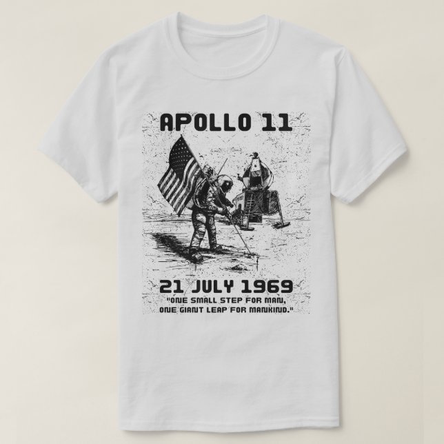 Camiseta Astronauta del Apolo 11 (Diseño del anverso)
