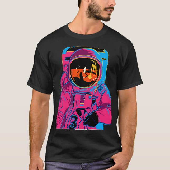 Camiseta Astronauta del arcoiris trippy (Anverso)
