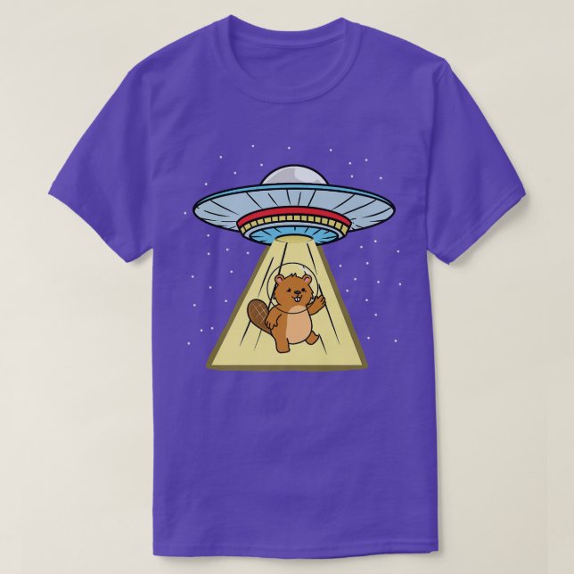 Camiseta Astronauta del castor del secuestro de Ufo (Diseño del anverso)