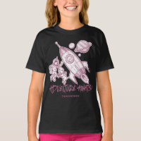 Astronauta del cohete espacial negro rosa retro
