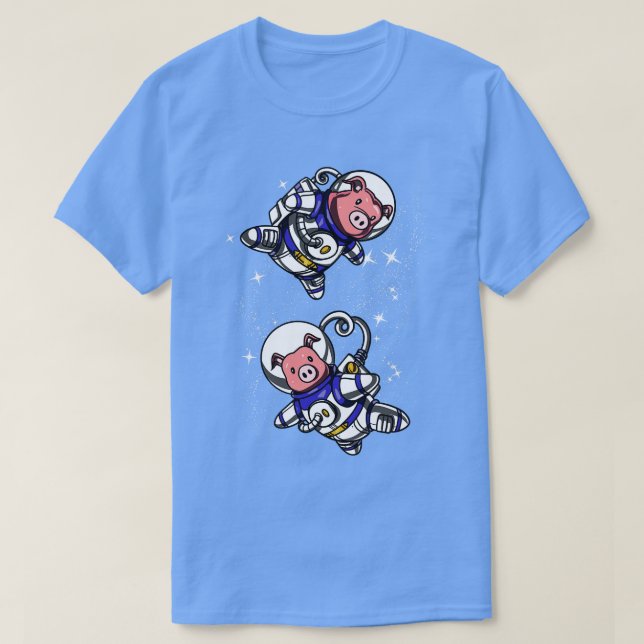 Camiseta Astronauta del espacio de cerdo (Diseño del anverso)