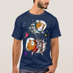 Camiseta Astronauta del espacio de cerdo guineano divertida
