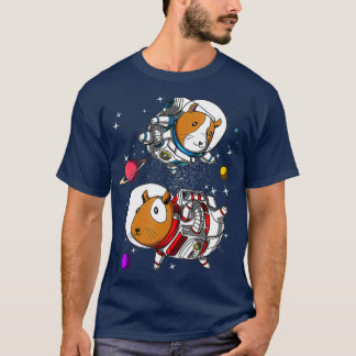 Camiseta Astronauta del espacio de cerdo guineano divertida