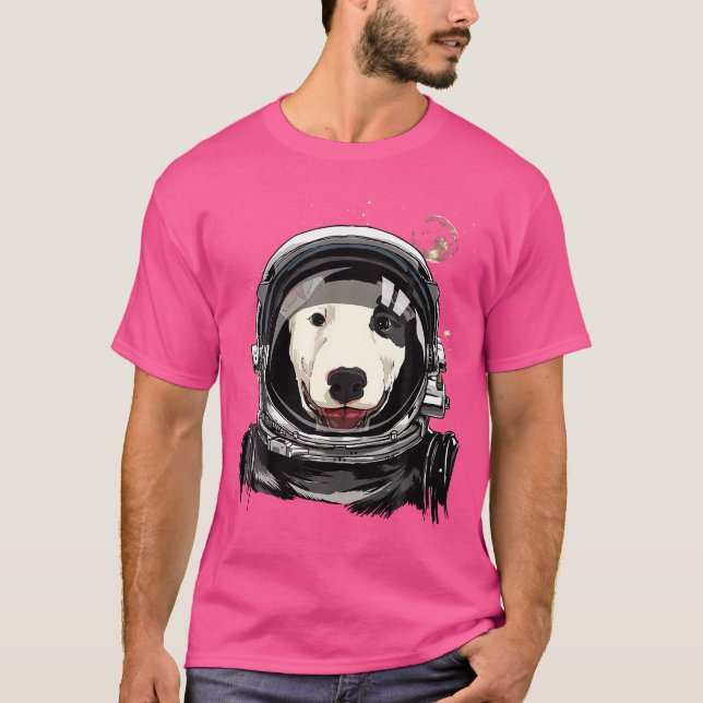 Camiseta Astronauta del espacio exterior Bull Terrier Bully (Anverso)