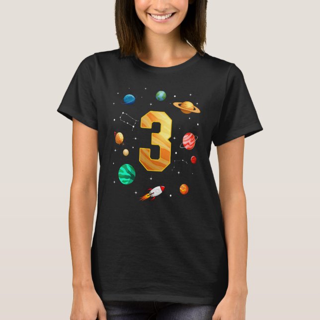 Camiseta Astronauta del espacio exterior niño de 3 años (Anverso)